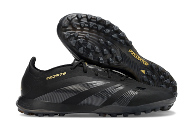 Adidas Predator 24 Elite TF Football Shoes - Black/Silver/Yellow