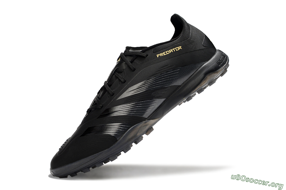 Adidas Predator 24 Elite TF Football Shoes - Black/Silver/Yellow 5