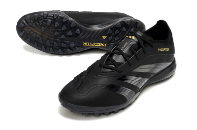 Adidas Predator 24 Elite TF Football Shoes - Black/Silver/Yellow