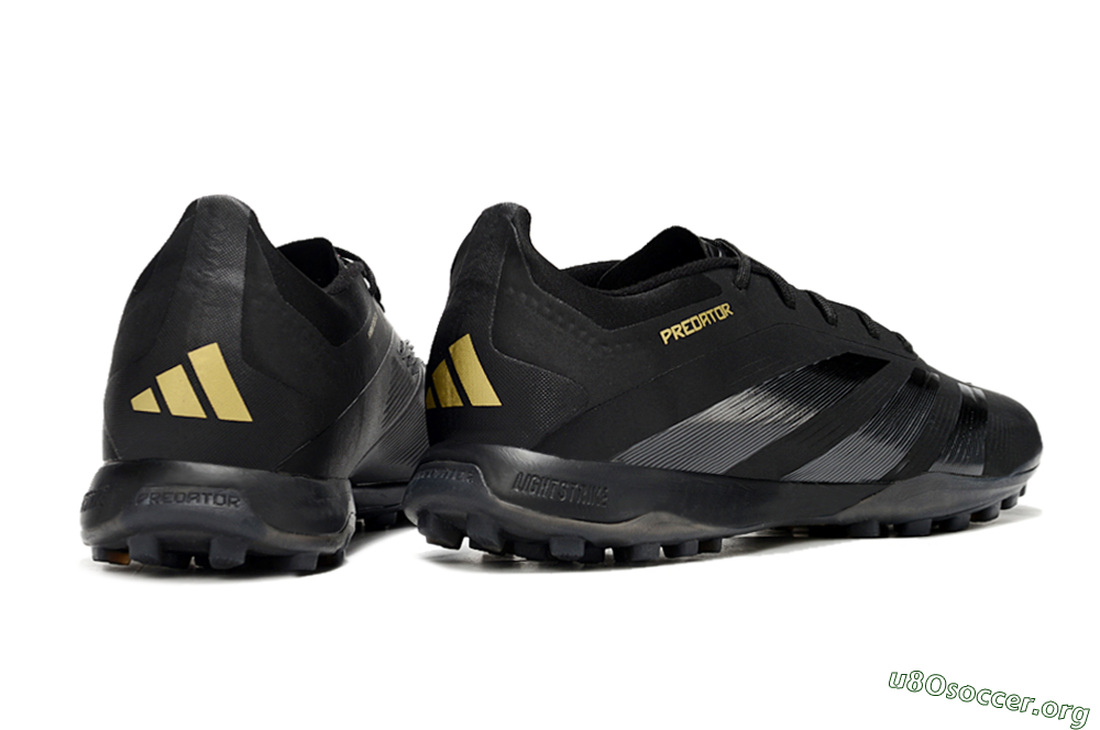 Adidas Predator 24 Elite TF Football Shoes - Black/Silver/Yellow 6