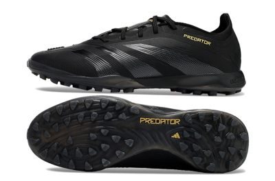 Adidas Predator 24 Elite TF Football Shoes - Black/Silver/Yellow