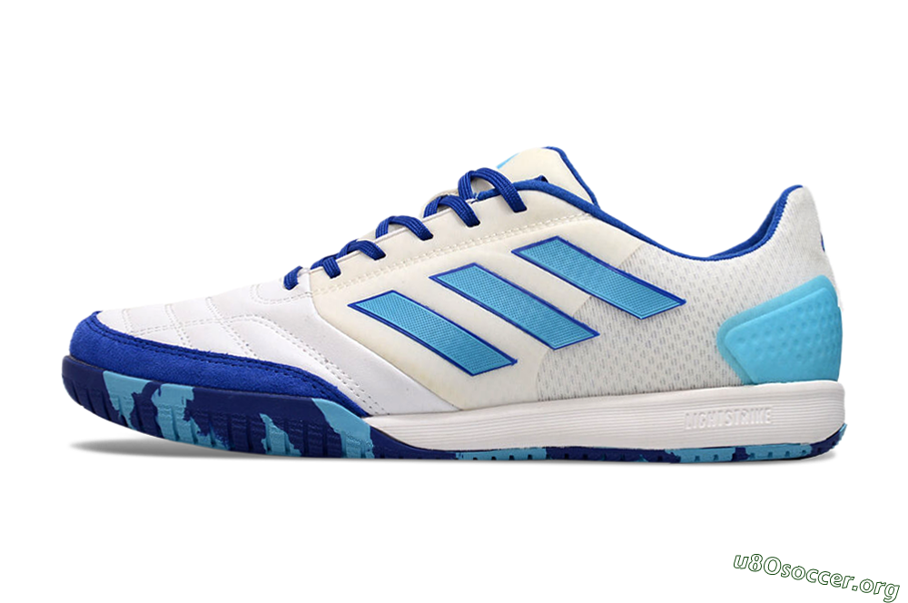 Adidas Top Sala Competition IC Football Shoes - White/Blue/Beige 3