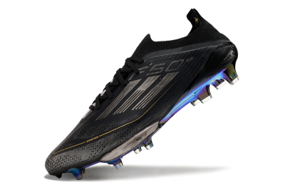 Adidas F50+ Lightstrike Pro FG Football Boots - Core Black/Iron Metallic/Gold Metallic