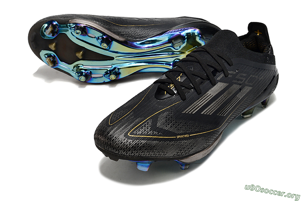 Adidas F50+ Lightstrike Pro FG Football Boots - Core Black/Iron Metallic/Gold Metallic 0