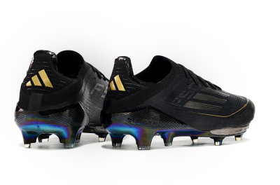 Adidas F50+ Lightstrike Pro FG Football Boots - Core Black/Iron Metallic/Gold Metallic