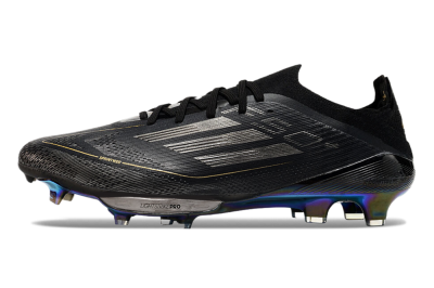 Adidas F50+ Lightstrike Pro FG Football Boots - Core Black/Iron Metallic/Gold Metallic