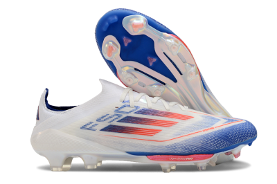 Adidas F50+ Lightstrike Pro FG Football Boots - Cloud White/Solar Red/Lucid Blue