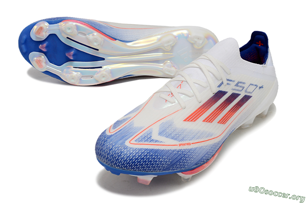 Adidas F50+ Lightstrike Pro FG Football Boots - Cloud White/Solar Red/Lucid Blue 0