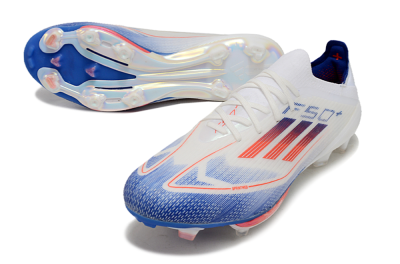 Adidas F50+ Lightstrike Pro FG Football Boots - Cloud White/Solar Red/Lucid Blue