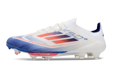 Adidas F50+ Lightstrike Pro FG Football Boots - Cloud White/Solar Red/Lucid Blue