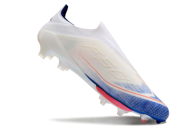 Adidas F50+ Lightstrike Pro Laceless FG Football Boots - Cloud White/Solar Red/Lucid Blue