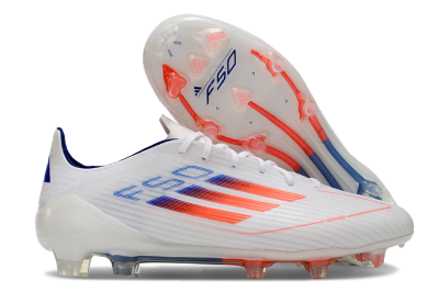 Adidas F50 Elite FG Football Boots - White/Red/Blue