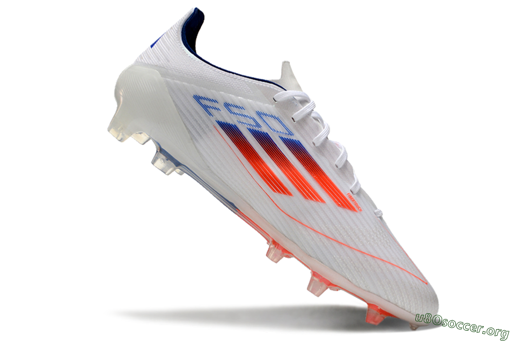 Adidas F50 Elite FG Football Boots - White/Red/Blue 4