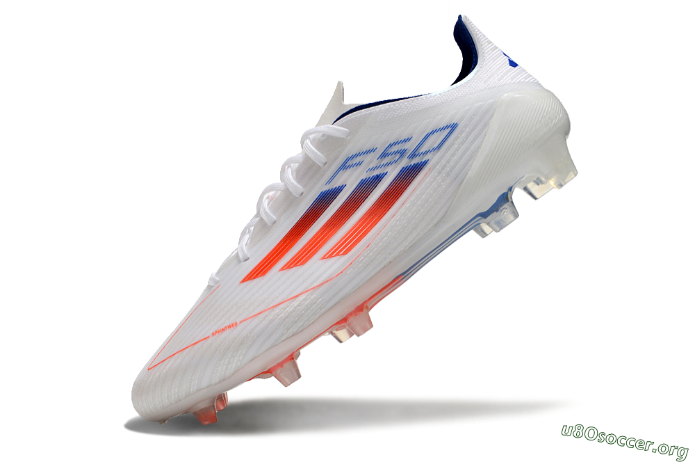 Adidas F50 Elite FG Football Boots - White/Red/Blue 5