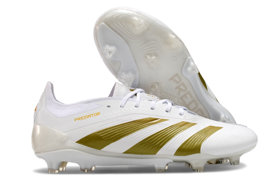 Adidas Predator Elite 24 FG Football Boots - Beige/White/Gold