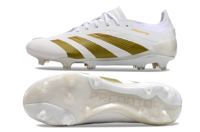 Adidas Predator Elite 24 FG Football Boots - Beige/White/Gold