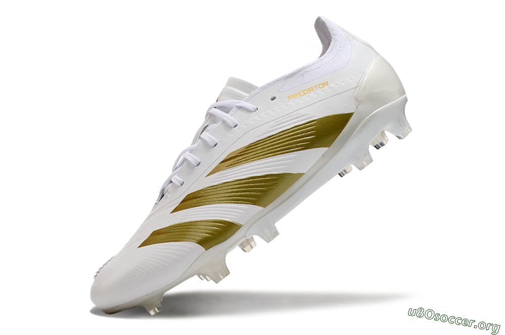 Adidas Predator Elite 24 FG Football Boots - Beige/White/Gold 5