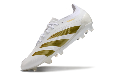Adidas Predator Elite 24 FG Football Boots - Beige/White/Gold