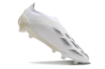 Adidas Predator Elite Laceless FG Football Boots - Beige/White/Gold