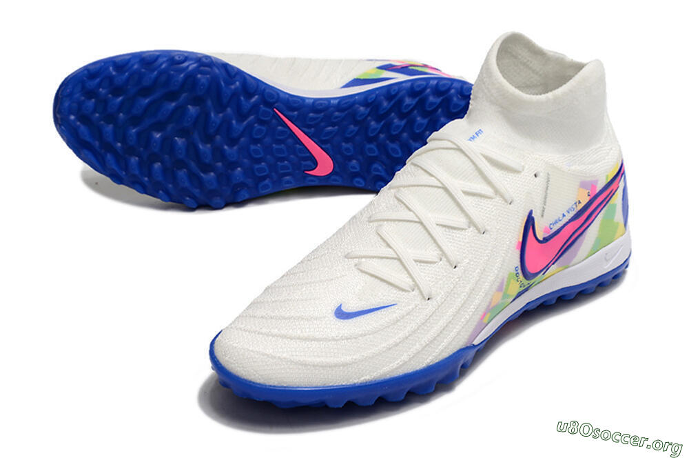 Nike Phantom Luna Elite TF Football Shoes - White/Pink/Blue 0