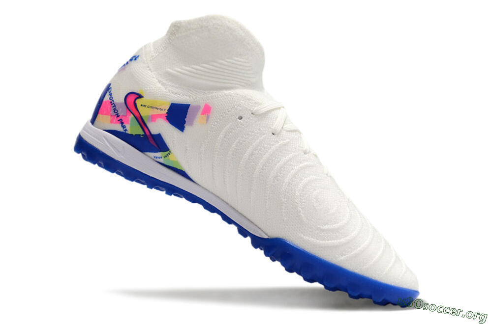 Nike Phantom Luna Elite TF Football Shoes - White/Pink/Blue 4