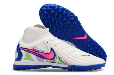 Nike Phantom Luna Elite TF Football Shoes - White/Pink/Blue