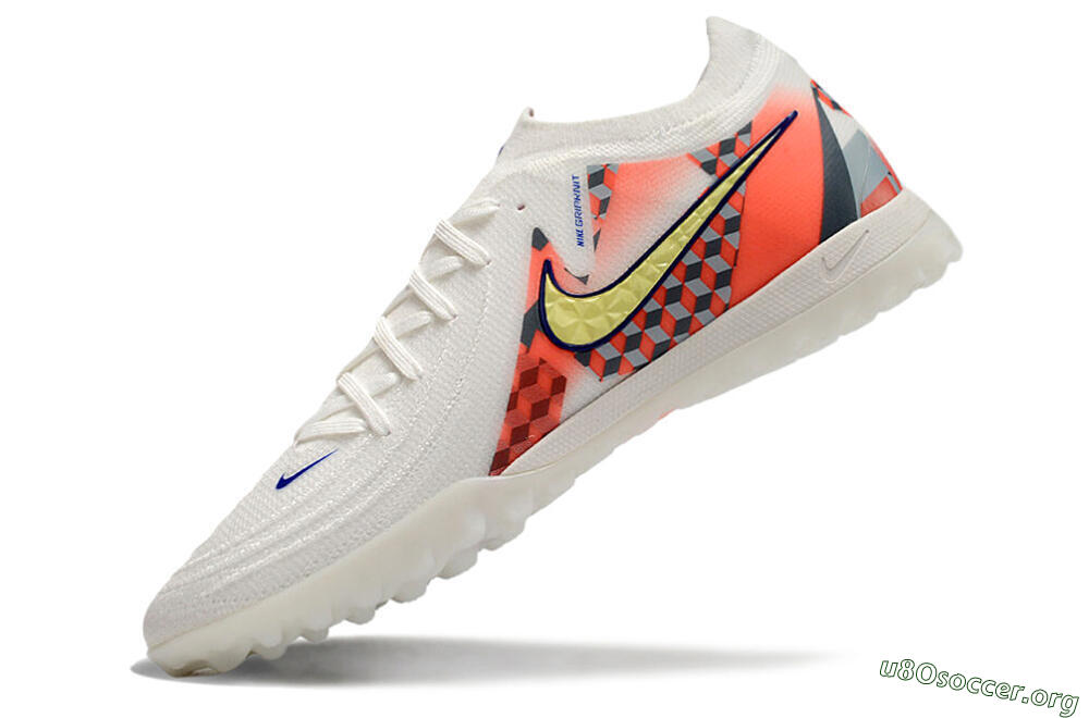 Nike Phantom GX 2 Elite TF Football Shoes - White/Yellow/Pink 5
