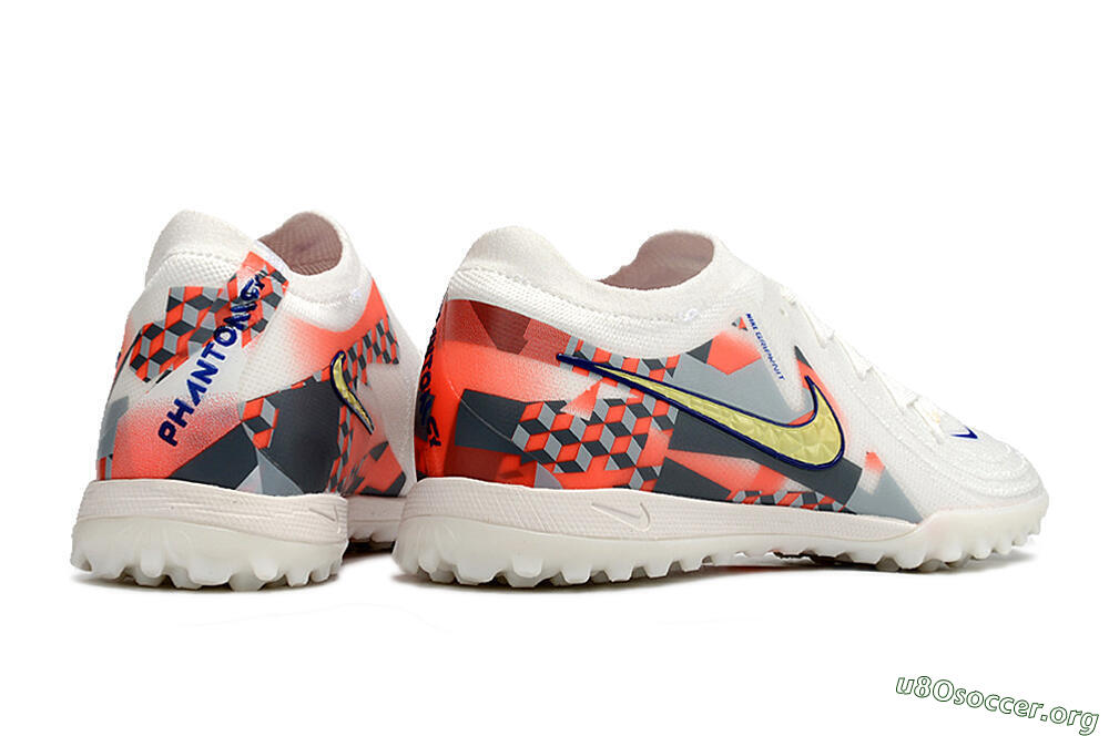 Nike Phantom GX 2 Elite TF Football Shoes - White/Yellow/Pink 6
