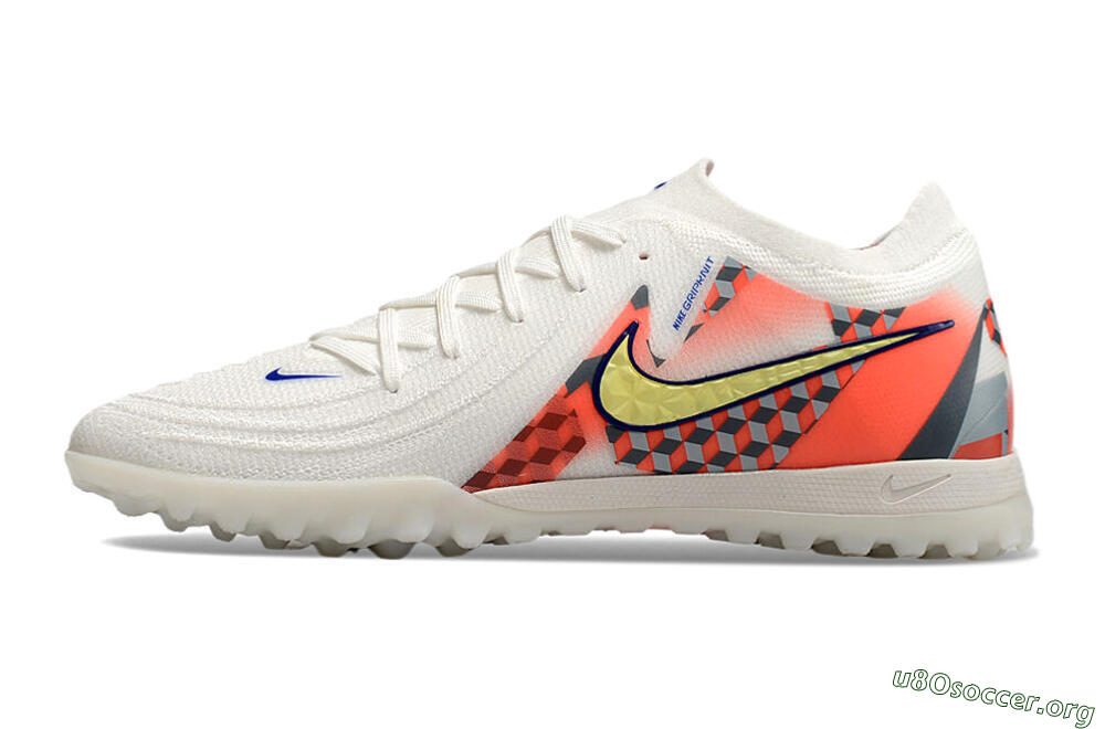 Nike Phantom GX 2 Elite TF Football Shoes - White/Yellow/Pink 3
