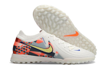 Nike Phantom GX 2 Elite TF Football Shoes - White/Yellow/Pink