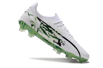 Puma Ultra Ultimate FG Football Boots - White/Black/Green
