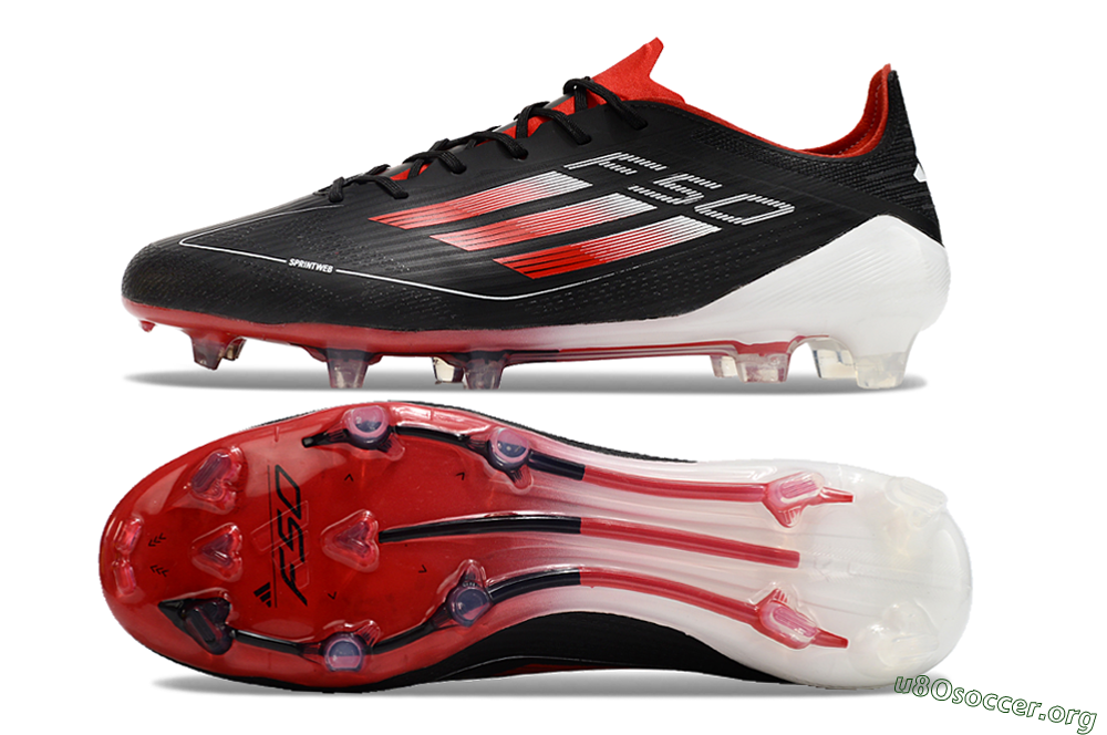 Adidas F50 Elite FG Football Boots - Black/Red/White 1