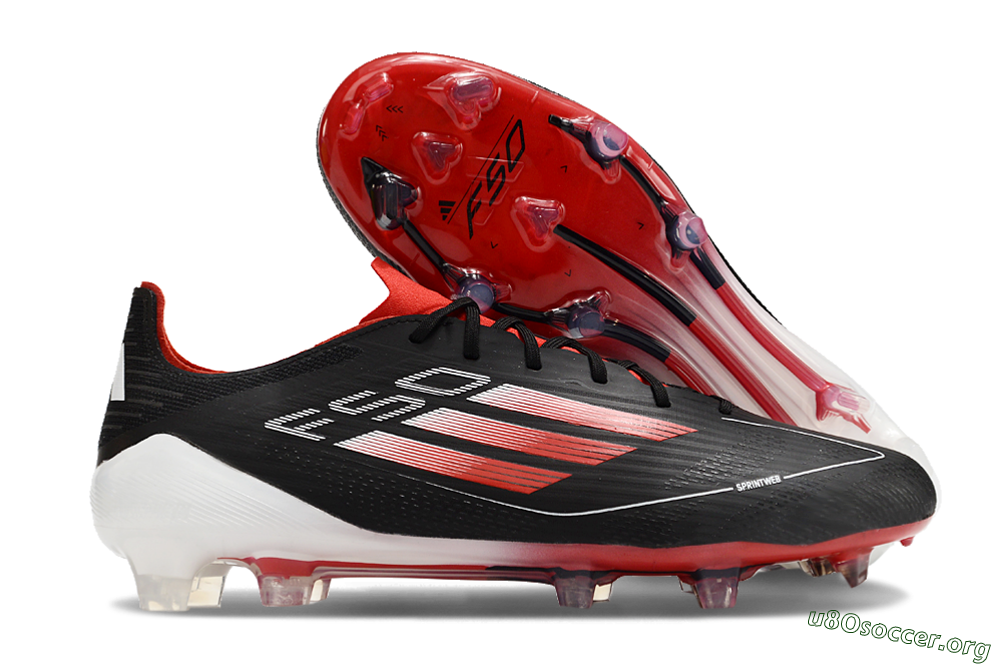 Adidas F50 Elite FG Football Boots - Black/Red/White 2