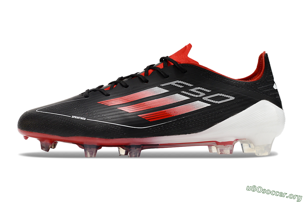 Adidas F50 Elite FG Football Boots - Black/Red/White 3
