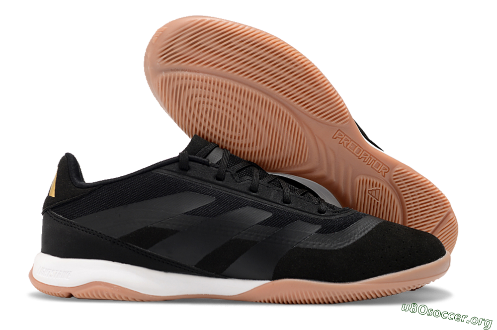 Adidas Predator Elite 24 IC Football Shoes - Black/White/Brown 2