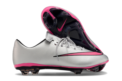 Nike Mercurial Vapor 10 FG Football Boots - Silver/Pink/Black