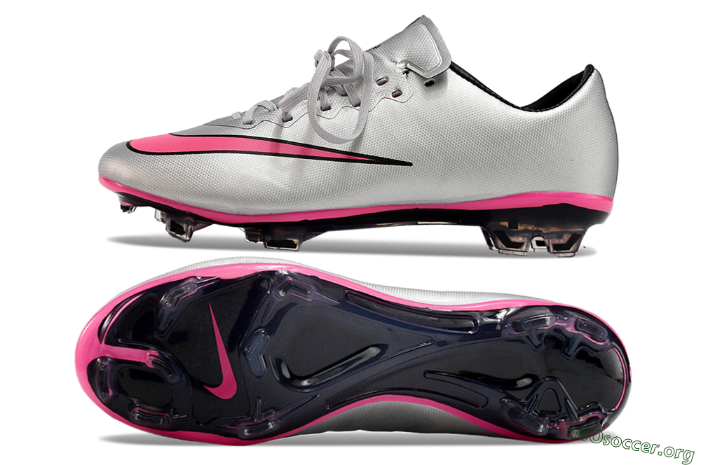 Nike Mercurial Vapor 10 FG Football Boots - Silver/Pink/Black 1