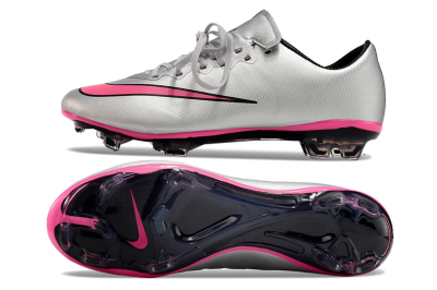 Nike Mercurial Vapor 10 FG Football Boots - Silver/Pink/Black