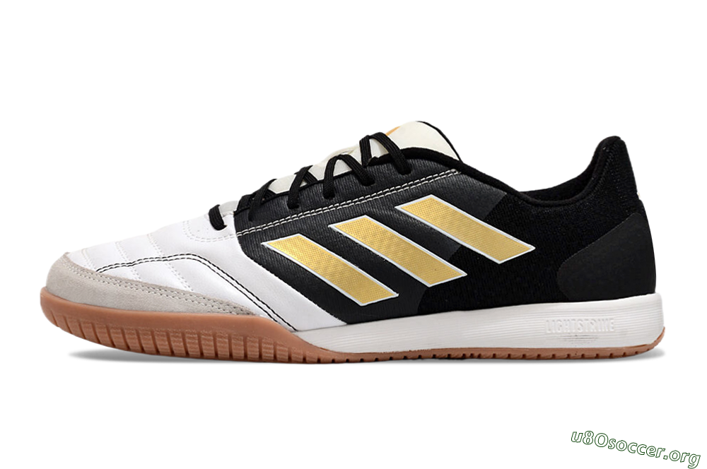 Adidas Top Sala Competition IC Football Shoes - White/Black/Gold 3