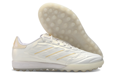 Adidas Copa Pure.3 TF Football Shoes - White/Gold/Beige