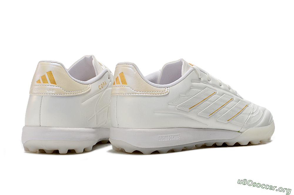Adidas Copa Pure.3 TF Football Shoes - White/Gold/Beige 6