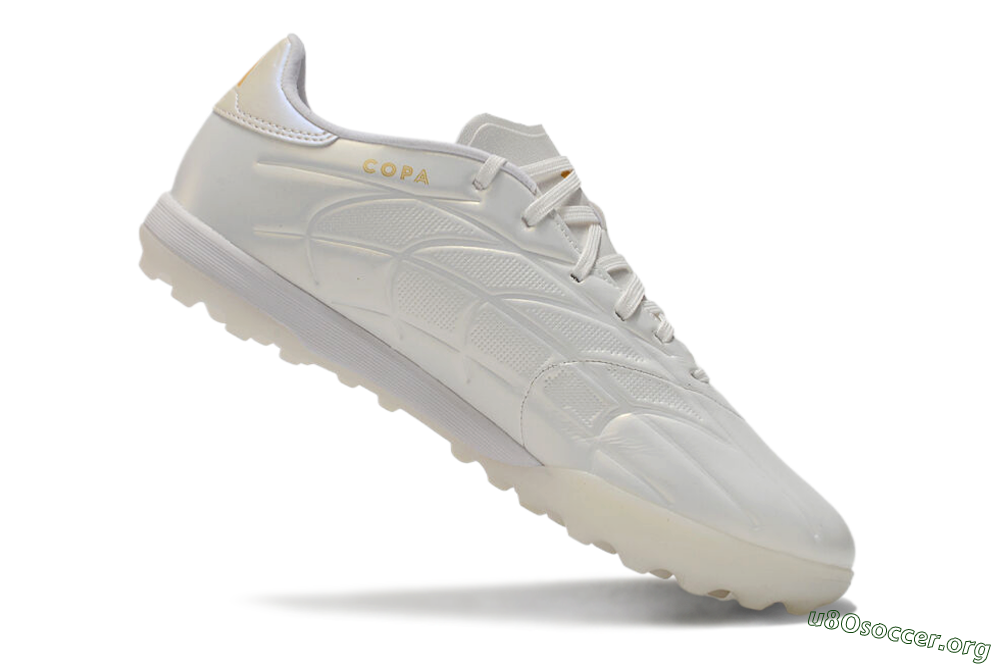 Adidas Copa Pure.3 TF Football Shoes - White/Gold/Beige 4