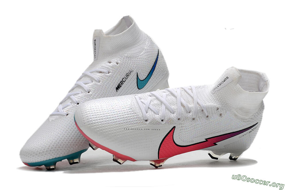 Nike Mercurial Superfly 7 Elite FG Football Boots - White/Red/Blue 6
