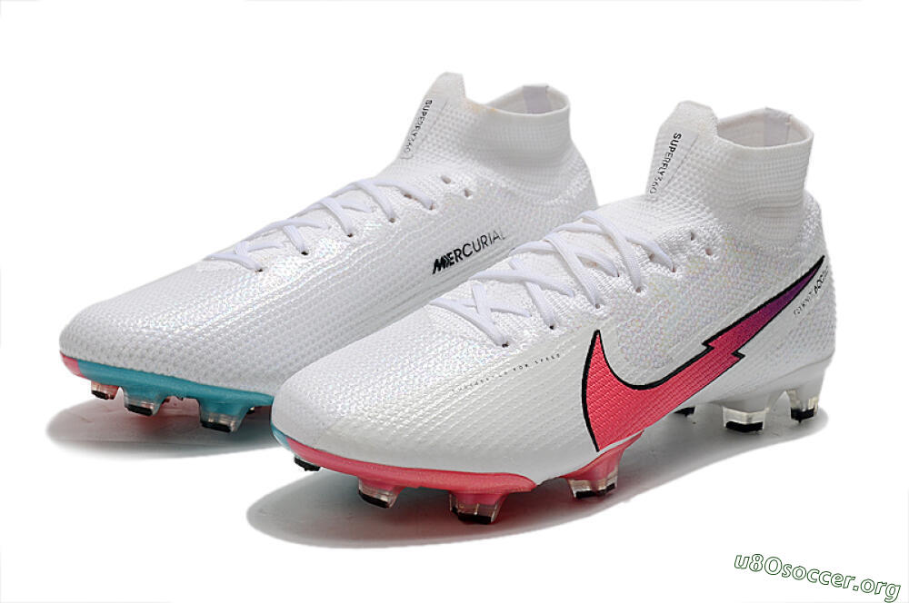 Nike Mercurial Superfly 7 Elite FG Football Boots - White/Red/Blue 5