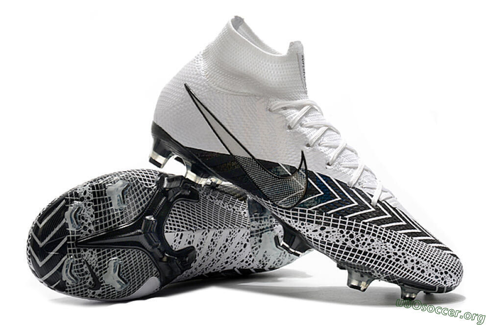 Nike Mercurial Superfly 7 Elite FG Football Boots - Black/White/Blue 4