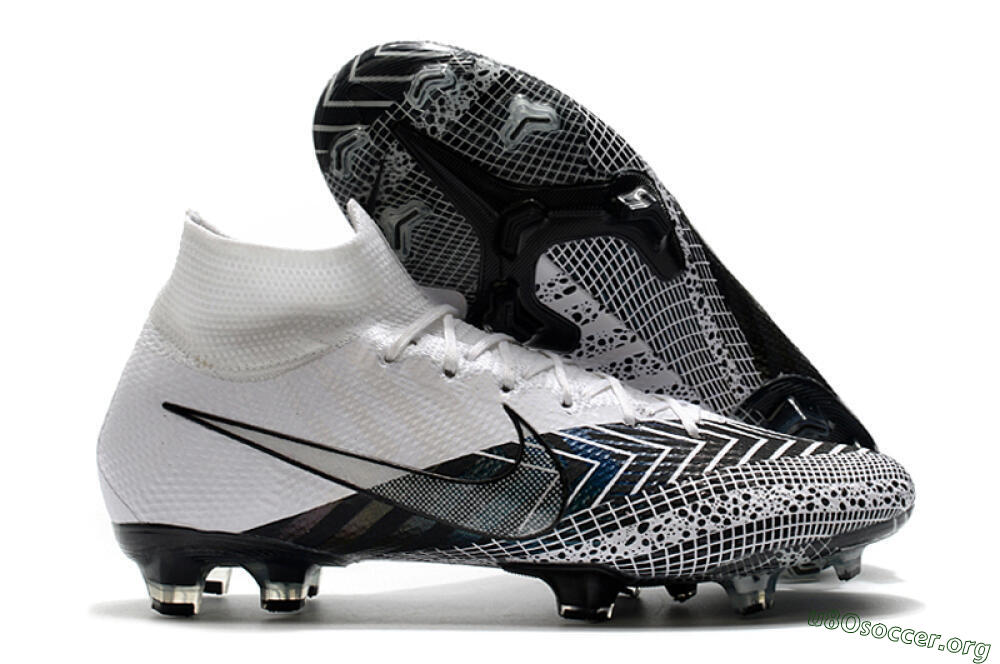 Nike Mercurial Superfly 7 Elite FG Football Boots - Black/White/Blue 2