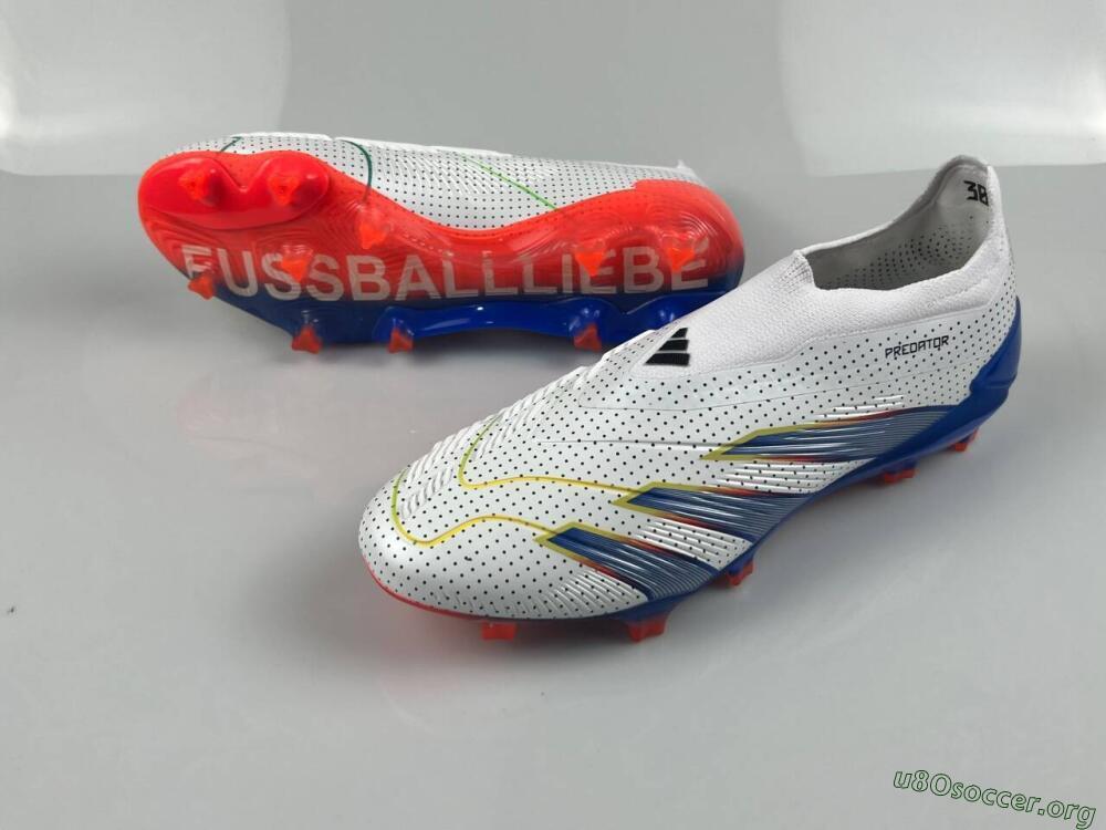 Adidas Predator Accuracy+ Laceless 24 Euphoria FG Football Boots - White/Silver/Blue