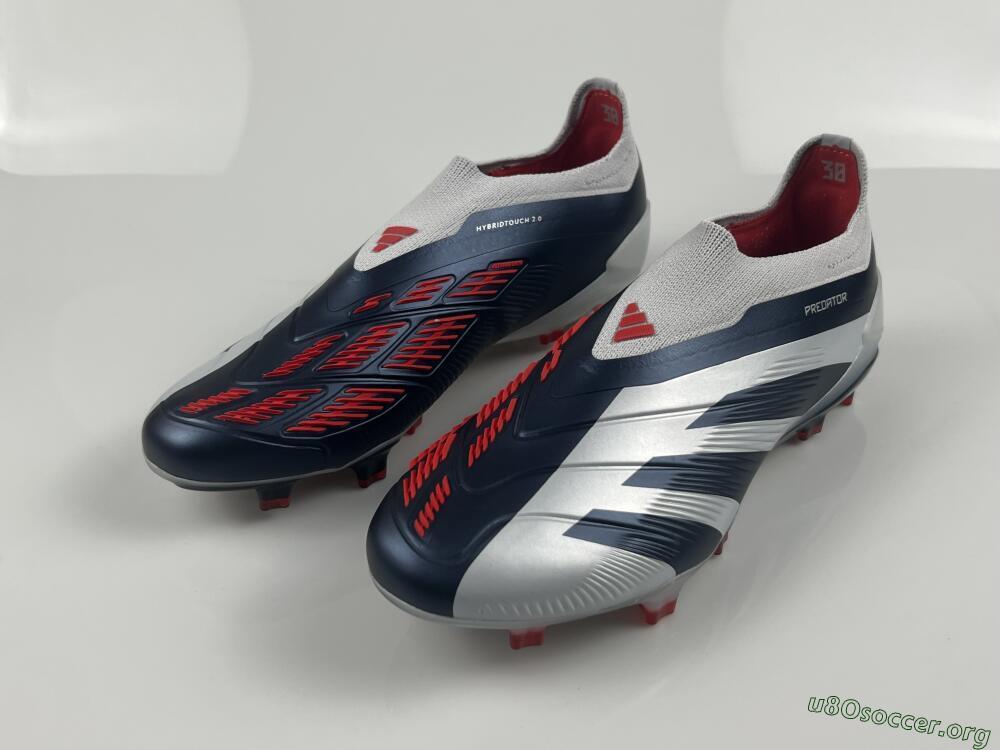 Adidas Predator Accuracy+ Laceless FG Football Boots - Silver/Blue/Red
