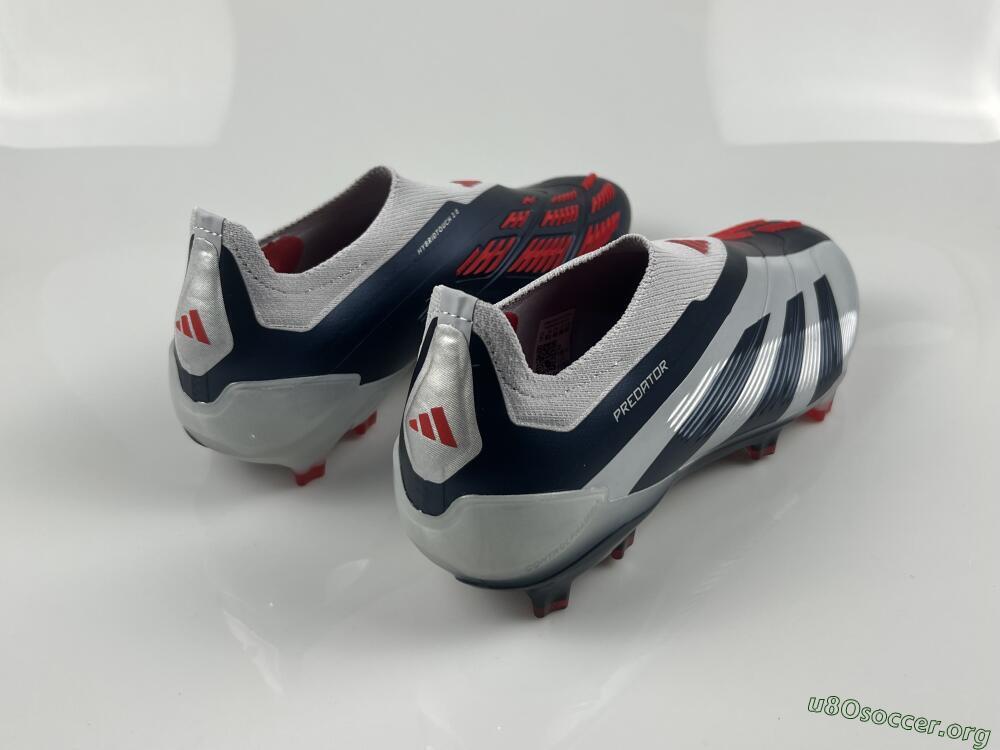 Adidas Predator Accuracy+ Laceless FG Football Boots - Silver/Blue/Red