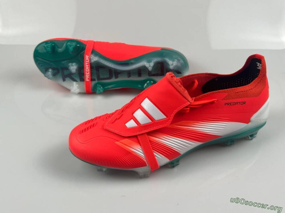 Adidas Predator Elite Foldover Tongue FG Football Boots - Red/White/Green
